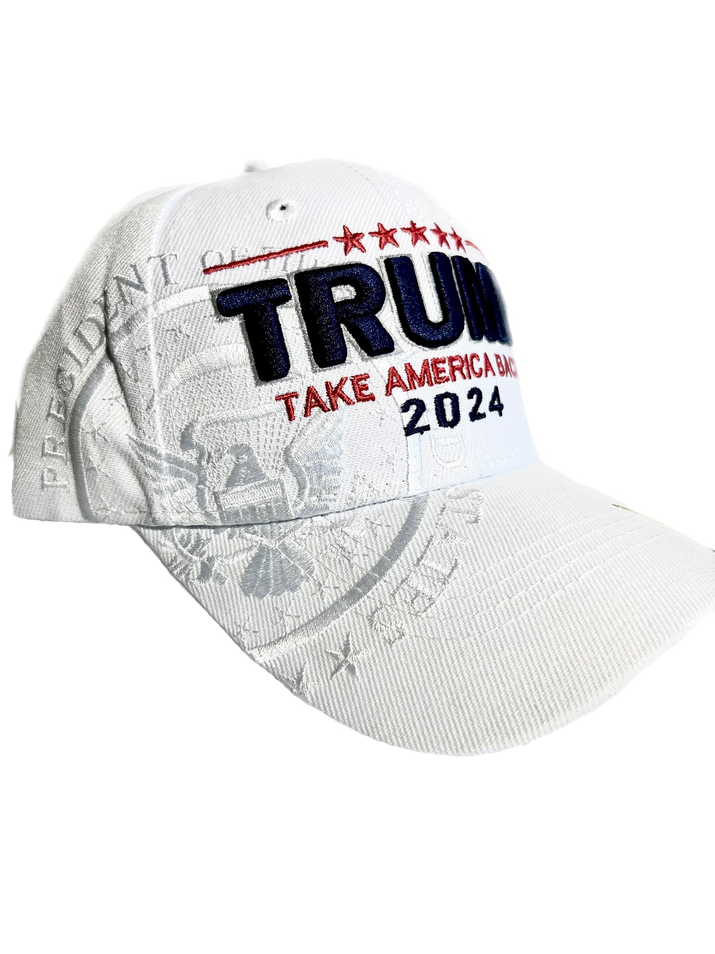 TRUMP 2024 WHITE PRESIDENTIAL SEAL HAT