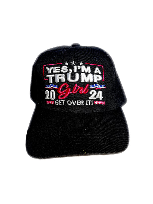 YES IM A TRUMP GIRL BLACK HAT