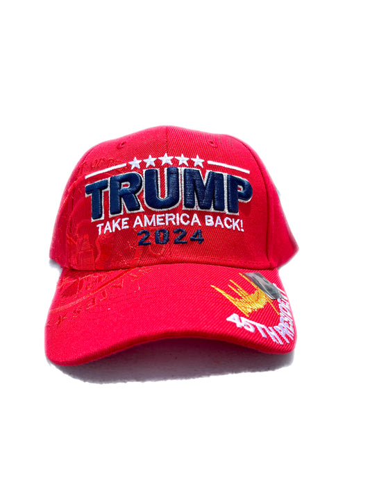 TRUMP 2024 RED PRESIDENTIAL SEAL HAT