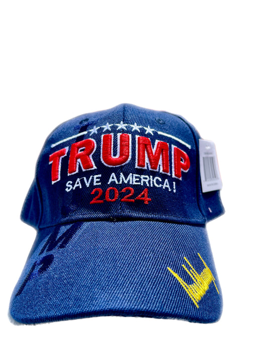 TRUMP SAVE AMERICA 2024 NAVY BLUE HAT