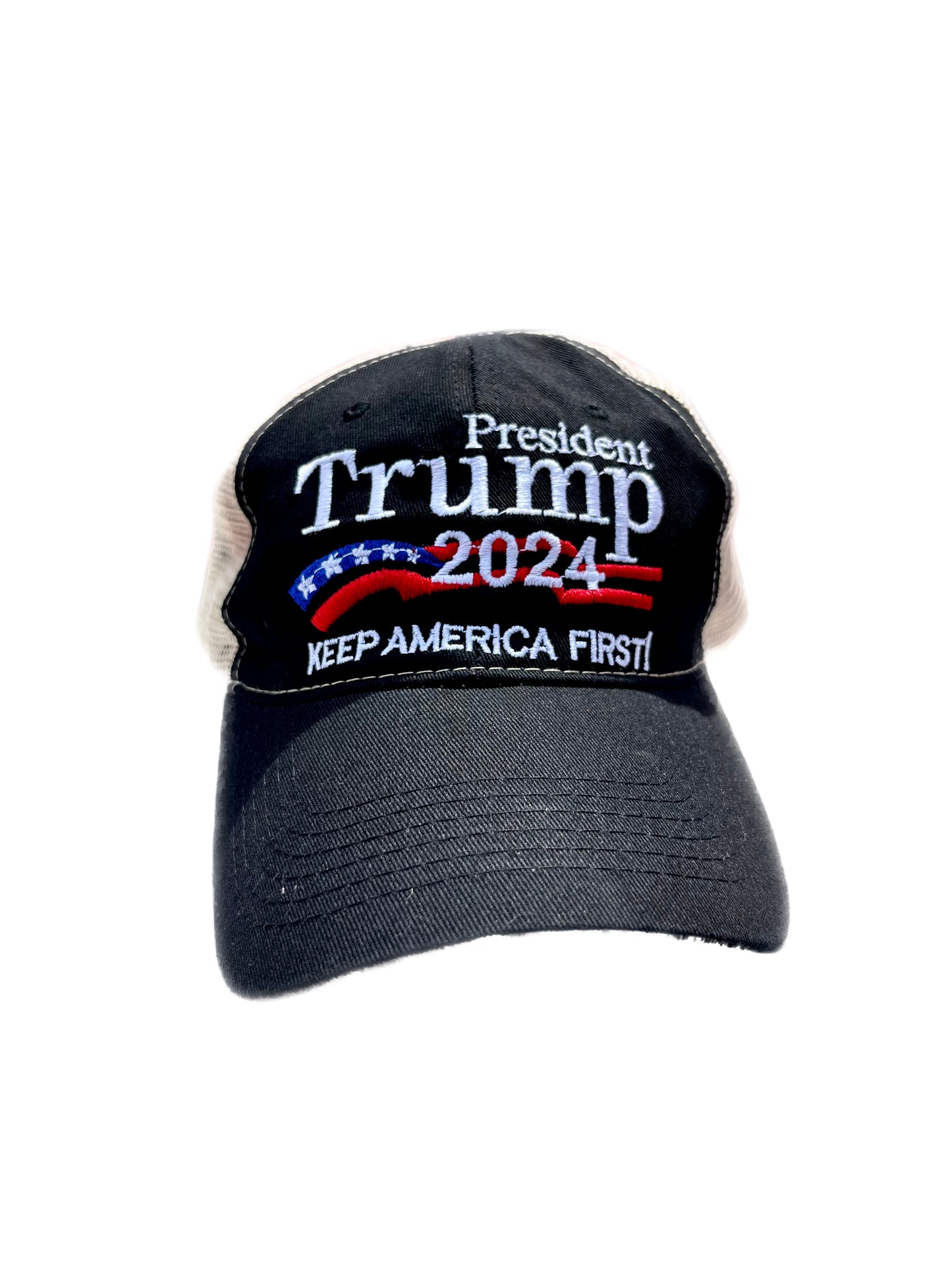 TRUMP 2024 VINTAGE BLACK MESH HAT