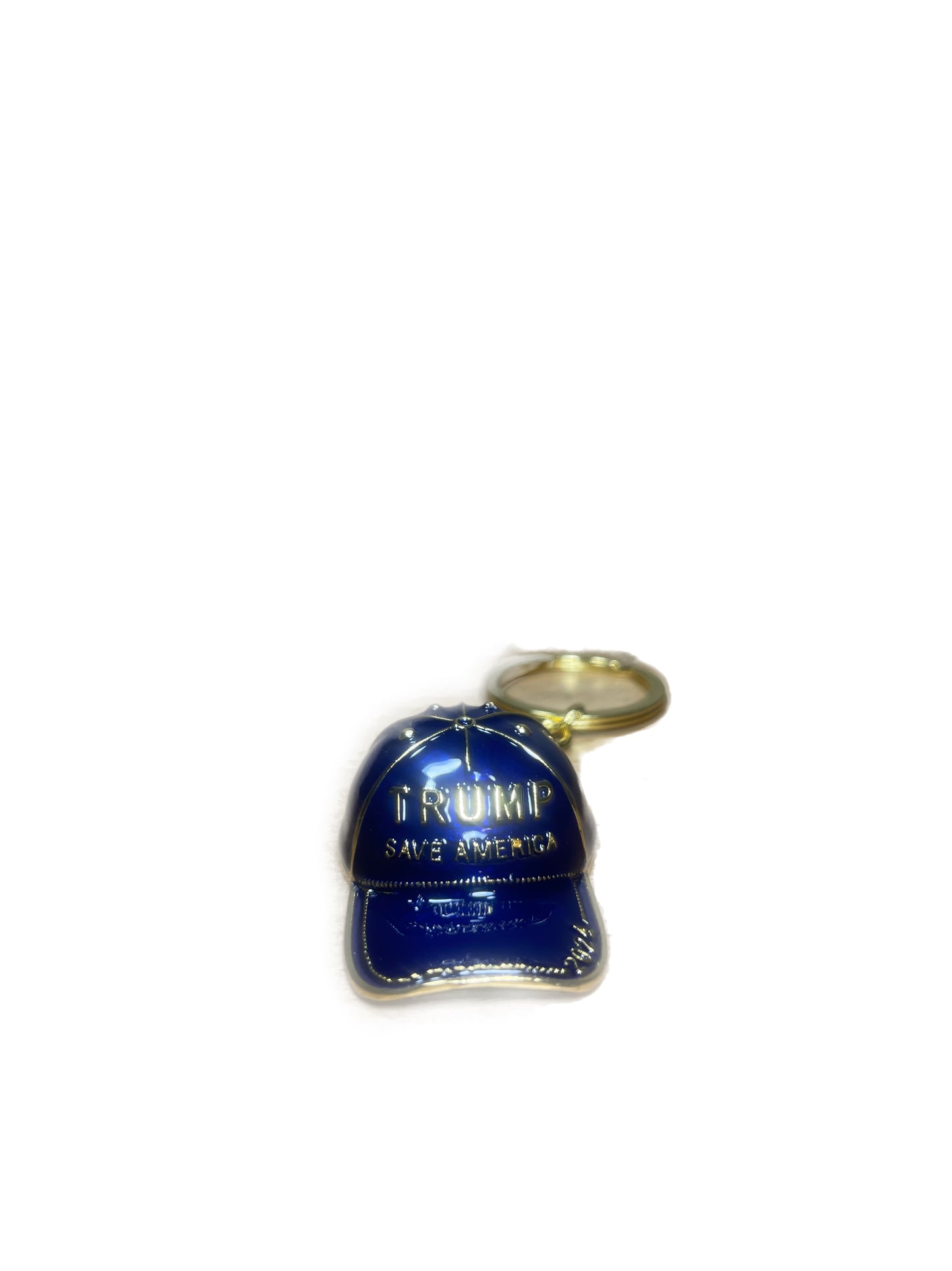 SAVE AMERICA BLUE HAT GOLD KEY CHAIN