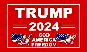 GOD AMERICA FREEDOM TRUMP 2024 FLAG