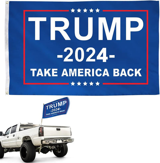 TRUMP 2024 TAKE AMERICA BACK FLAG 3X5